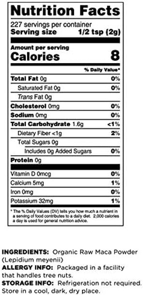 Terrasoul Superfoods Organic Raw Maca Powder 1 Lb - Premium Quality Supports Increased Stamina & Energy