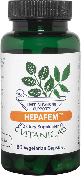 Vitanica Hepafem Liver Cleansing Support Vegan/Vegetarian 60 Capsules