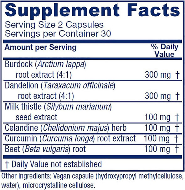 Vitanica Hepafem Liver Cleansing Support Vegan/Vegetarian 60 Capsules