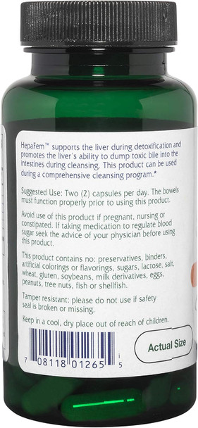 Vitanica Hepafem Liver Cleansing Support Vegan/Vegetarian 60 Capsules