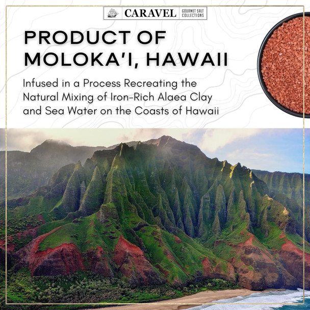 Sea Salt Superstore Hawaiian Sea Salt 3-Pack - Hawaiian Alaea Red Bamboo Jade Black Lava - All-Natural Sea Salts from the Pacific Ocean and Hawaiian Islands - Gluten- No MSG Non-GMO - Chef's Choice (4 oz Jar x 3)