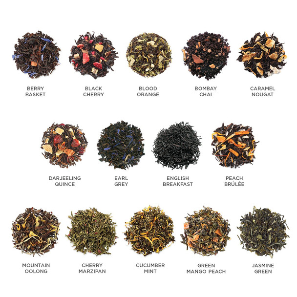 Tea Forte Single Steeps Loose Leaf Classic Tea Sampler Assorted Variety Tea Chest Box Single Serve Pouches 28 Count (Pack of 1)