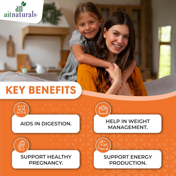 Aitnaturals Brewer's Yeast Tablets - 200 Tablets 1950mg | Supports healthy skin & hair Digestive and Immune Function Nutrient Balance Regulate blood sugar levels | Non-GMO Vegan Gluten-