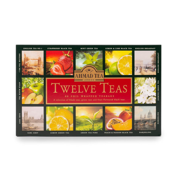 Ahmad Tea Variety Box 60 Foil Enveloped Teabags Twelve Teas 1 Count