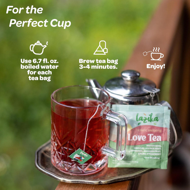 Lazi̇ka Lazika Herbal Tea Variety Pack Relaxation Tea Assortment Tea Sampler Set Assorted Tea Variety Pack with Pyramid Tea Bags Herbal Teas Tea Set 54 Counts