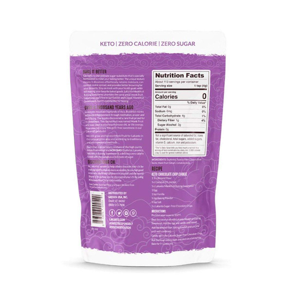 Lakanto Monk Fruit Sweetener with Erythritol Sweetener Pantry Pack - Classic Golden Baking Powdered Brown Sugar Substitutes