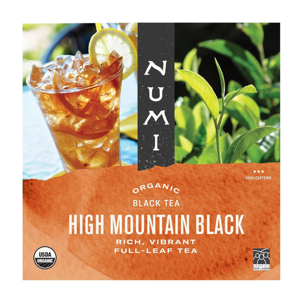Numi Organic Tea High Mountain Black Iced Tea 24 Count Gallon Pouch Rich and Vibrant Full-Leaf Tea Caffeinated