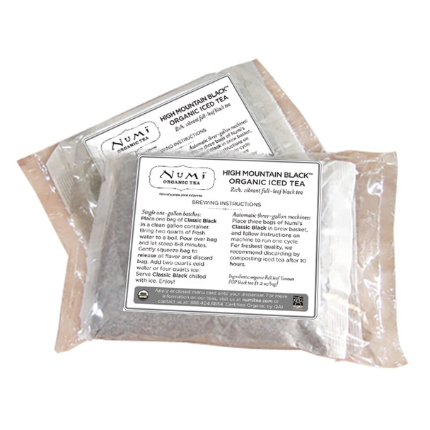 Numi Organic Tea High Mountain Black Iced Tea 24 Count Gallon Pouch Rich and Vibrant Full-Leaf Tea Caffeinated