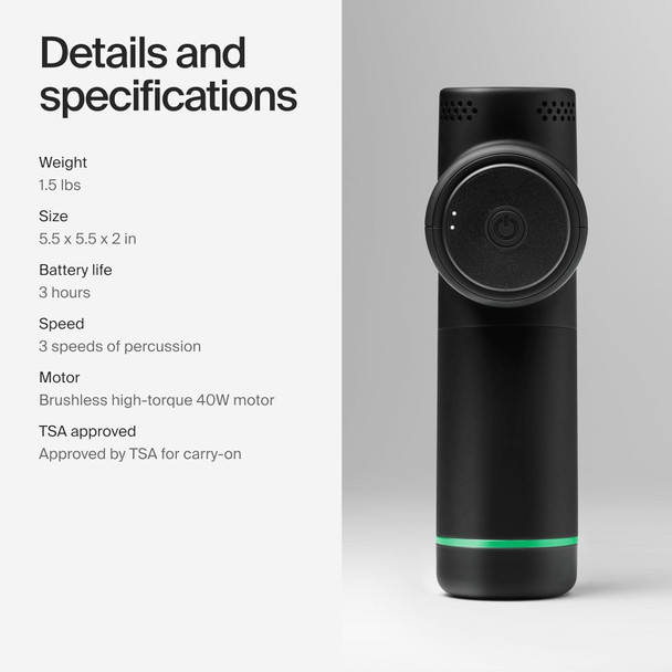 Hyperice Hypervolt Go 2 in Black - Featuring Quiet Glide Technology - Handheld Percussion Massage Gun | 3 Speeds 2 Interchangeable Heads | Helps Relieve Sore Muscles and Stiffness | FSA-HSA Eligible Hyperice Hypervolt Go 2 in Black - Featuring Quiet Glide Technology - Handheld Percussion Massage Gun | 3 Speeds 2 Interchangeable Heads | Helps Relieve Sore Muscles and Stiffness | FSA-HSA Eligible