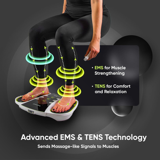 ‎Weightworld WeightWorld Circulator - Foot Circulation Machine with 99 Intensity Levels - Lightweight EMS & TENS Foot Massager with Travel Bag Remote Control & Electrode Pads - CE- & Rechargeable