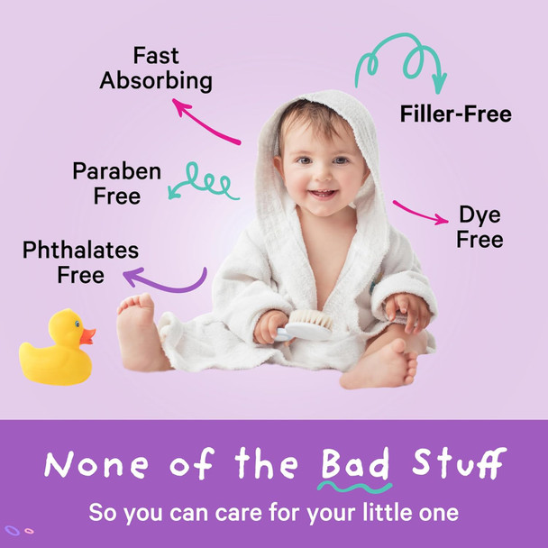 Pink Stork Baby Bath Flakes Calming Fragrance Magnesium Bath Salts for Infants and Toddlers to Help Soothe Diaper Rash Irritation and Support Restful Sleep Without Melatonin - 16 oz