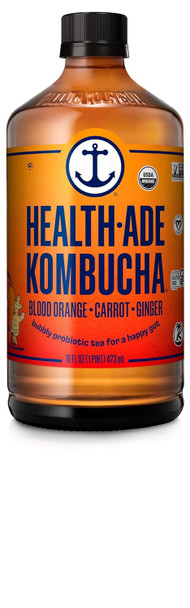 Health-Ade Blood Orange-Carrot-Ginger Organic Kombucha 16oz