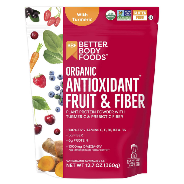 Betterbody Foods Organic Antioxidant Fruit and Fiber Superfood Blend 12.7 Ounce Powder