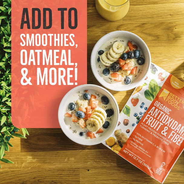 Betterbody Foods Organic Antioxidant Fruit and Fiber Superfood Blend 12.7 Ounce Powder