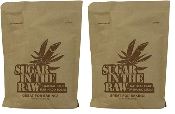 In The Raw Sugar Natural Cane Turbinado Sugar 24 oz (Pack of 2)