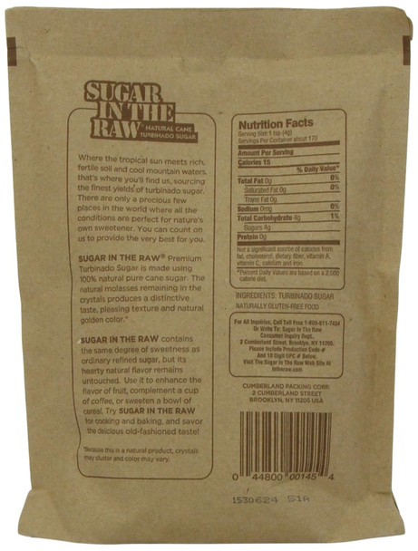 In The Raw Sugar Natural Cane Turbinado Sugar 24 oz (Pack of 2)