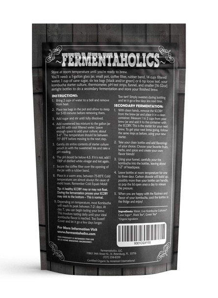 Fermentaholics Kombucha Scoby & Starter Tea | Live Fresh Organic Starter Culture | Diy Kombucha | 12Oz Fresh Starter Tea