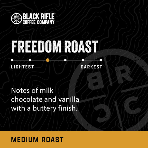 Black Rifle Coffee Company dom Roast Medium Roast Ground Coffee 12 Oz Bag Black Rifle Coffee Company dom Roast Medium Roast Ground Coffee 12 Oz Bag