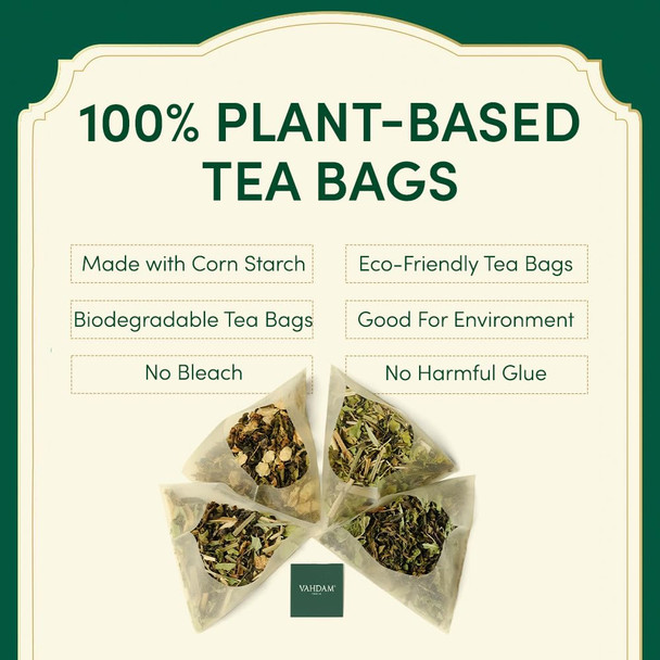 Vahdam Founder's Select - Assorted Tea in Presentation Box - 8 Flavors 40 Pyramid Tea Bags | Long Leaf Pyramid Tea Variety Pack | Premium Tea s | s for Women & Men