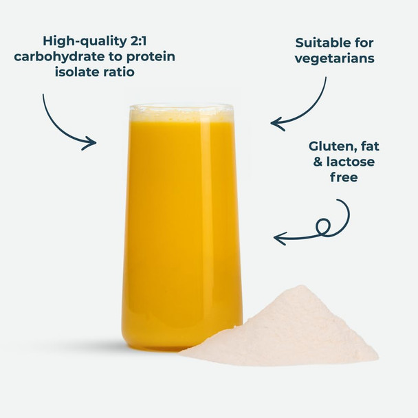 ‎Kinetica Kinetica Recovery Powder Post Exercise Hydration MUScle Repair And Energy Store Replenisher 20 Servings Orange And Mango 1.5Kg