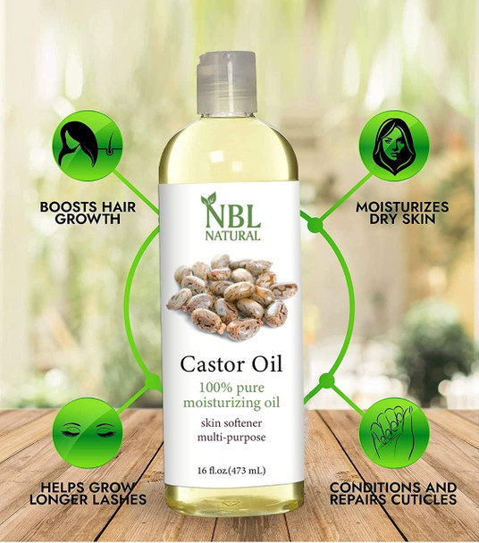 Nbl Natural NBL Natural Multipurpose Castor Oil for Conditioning and Healing 473 ml