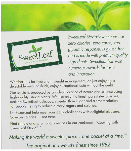Sweetleaf Stevia Powder Packets - Zero Calorie Sweetener with Stevia Leaf Extract No Artificial Sweetener Additive Sugar Keto Friendly Non GMO Gluten - 35 Packets (Pack of 4)