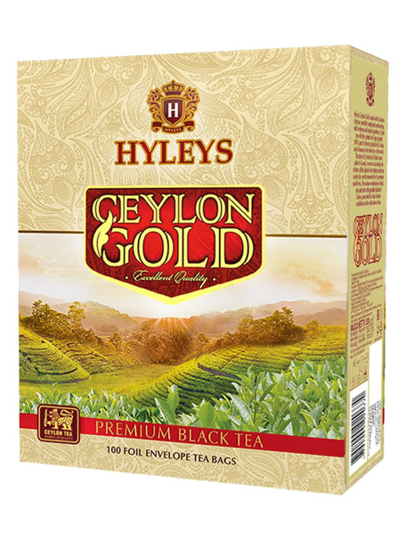 Hyleys Ceylon Gold Premium Black Tea - 100 Tea Bags (Gmo Gluten Dairy Sugar And 100% Natural)