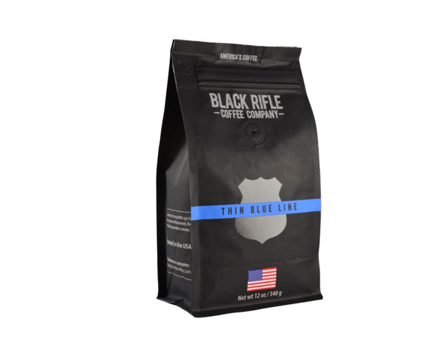 Black Rifle Coffee Company Thin Blue Line (Medium Roast) Whole Bean Coffee 12 Ounce Bag Of Coffee Beans Medium Roast Coffee Beans Created To Benefit Law Enforcement Officers And Their Families