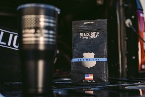 Black Rifle Coffee Company Thin Blue Line (Medium Roast) Whole Bean Coffee 12 Ounce Bag Of Coffee Beans Medium Roast Coffee Beans Created To Benefit Law Enforcement Officers And Their Families