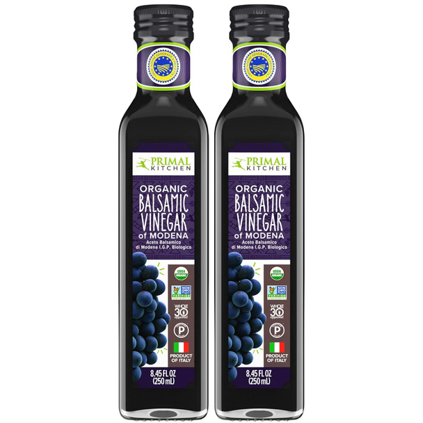 Primal Kitchen Organic Balsamic Vinegar Of Modena Made In Italy And Pgi  8.45 Fluid Ounces Pack Of 2