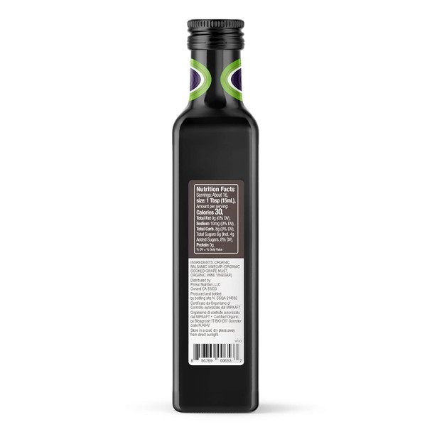 Primal Kitchen Organic Balsamic Vinegar Of Modena Made In Italy And Pgi  8.45 Fluid Ounces Pack Of 2