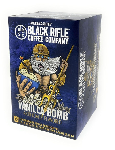 Black Rifle Coffee Company Vanilla Bomb Single Serve Pods Medium Roast - 12 Count - Roasted In The Usa - America'S Coffee