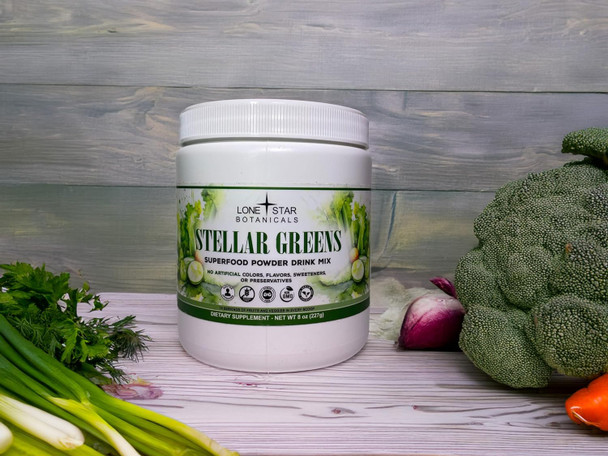 Lone Star Botanicals Lonestar Botanicals Superfood Greens Refreshing Stellar Greens Drink Organic Superfoods Blend Revitalizing Elixir (No Artificial Colors Flavors Sweeteners Or Preservatives)