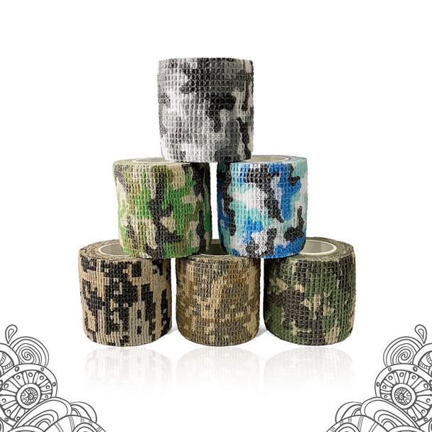 Grip Tape Wrap Cover Tattoo - 24Pcs 2" X 5 Yards Cohesive Elastic Bandage With Self-Adherent Tape - Ideal For Tattoo Machine And Sports Protection