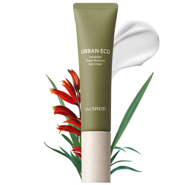 Thesaem Urban Eco Harakeke Deep Moisture Eye Cream 1.01Oz. - Vegan Under Eye Cream With Harakeke Root Extract - Calms Puffiness - Reduces Fine Lines - Replenishes Vitality And Moisture Of Tired Eyes