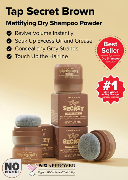 I Dew Care Dry Shampoo Powder - Tap Secret Brown + Starry Kitten Night - Peel Off Masks And Headband Set Bundle