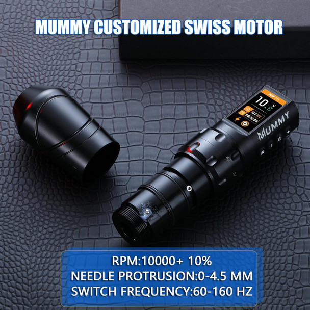 Mummy Sphinx Tattoo Pen Machine With Adjustable 6 Strokes 2.2,2.4,2.8,3.3,3.7,4.2Mm