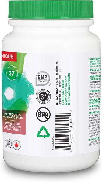 Organika Blood Sugar Control Bonus Size- Chromium And Bitter Melon, 150 Vcaps