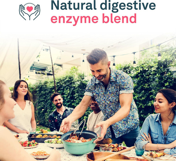 Organika Full Spectrum Plant Enzymes- Helps Break Down Carbs, Fat, Protein, Dairy- 60 Vcaps & Prebiotic + Probiotic Powder 3 G X 14 Sachets