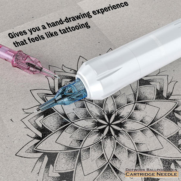 Ballpoint Pen Cartridge Needles, Wormhole Tattoo Cartridge Needles 20Pcs Dotwork Tattoo Needles Retractable Ball Pen Needles Cartridges For Dotwork Drawing & Sketch Stippling Practice On Paper (Green)