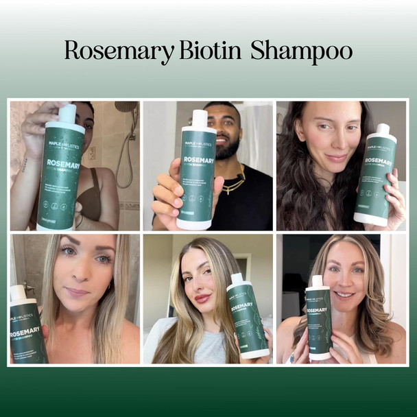 Boost Biotin Hair Serum Plus Rosemary Biotin Shampoo - Hair Thickening Serum With Peppermint And Rosemary And Volumizing Biotin Shampoo For Men And Women Bundle