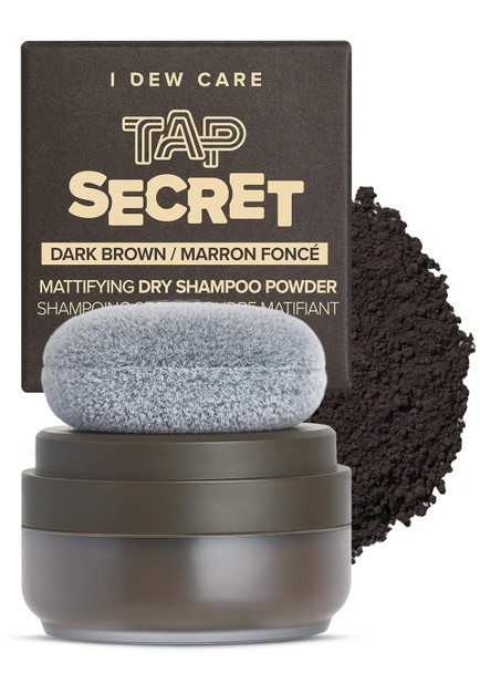 I Dew Care Dry Shampoo Powder - Tap Secret Dark Brown + Tap Secret Detangling Brush With Mirror Bundle I Dew Care Dry Shampoo Powder - Tap Secret Dark Brown + Tap Secret Detangling Brush With Mirror Bundle