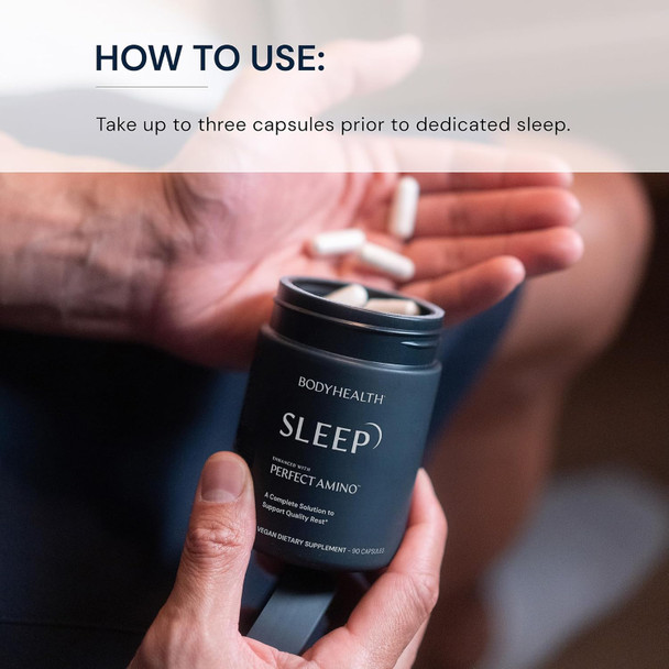 Bodyhealth Sleep, Healthy Sleep Ultra, Nighttime Sleep Aid, Sleep Supplements For Adults, 3 Mg Melatonin, Non Habit Forming Sleep Pills Enhanced With Perfectamino (90 Capsules)