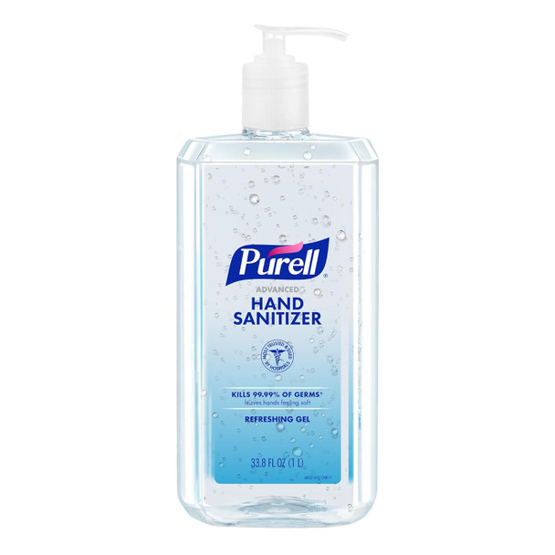 Purell Advanced Hand Sanitizer Refreshing Gel, Clean Scent, 1 Liter Pump Bottle (Pack Of 1) - 9632-04-Cmr