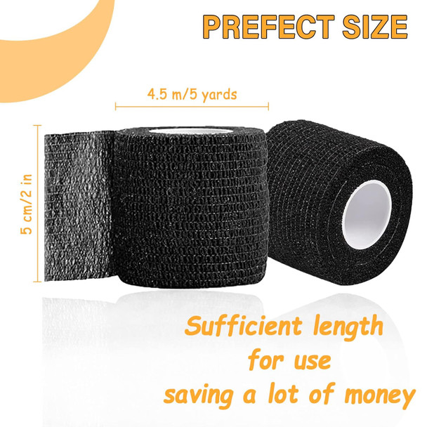 Pen Covers With Grip Tape Wrap Covers, Tonbao Gun Wrap 200Pcs Machine Covers Wrap Plastic Pen Bags Sleeves With 8Pcs 2" X 5 Yards Grip Tape Bandage
