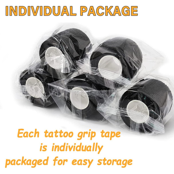 Pen Covers With Grip Tape Wrap Covers, Tonbao Gun Wrap 200Pcs Machine Covers Wrap Plastic Pen Bags Sleeves With 8Pcs 2" X 5 Yards Grip Tape Bandage