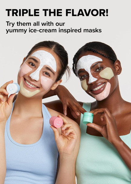 I Dew Care Mini Scoops + 2-In-1 Cleansing Firming Silicone Mask Brush Bundle