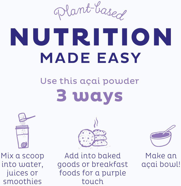 Kos Organic Acai Juice Powder - Usda Certified Organic, Plant Based Superfood Antioxidants, Superberry From Brazil, Great For Smoothies And Bowls, 0G Sugar, Vegan, Gluten-, Non-Gmo - 120 Servings