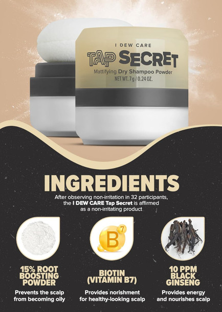 I Dew Care Dry Shampoo Powder Refill - Tap Secret + Dry Shampoo Powder Limited Edition - Tap Secret Refill Set, 0.24 Oz. X 2Ea Bundle