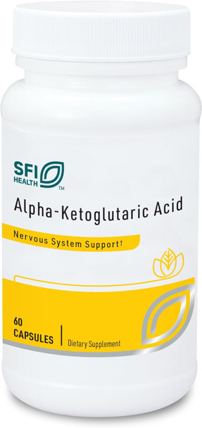 Klaire Labs Alpha-Ketoglutaric Acid - Energy & Metabolism Support - 300Mg Akg In Hypoallergenic, Vegetarian Capsules, Dairy & Gluten- (60 Capsules)